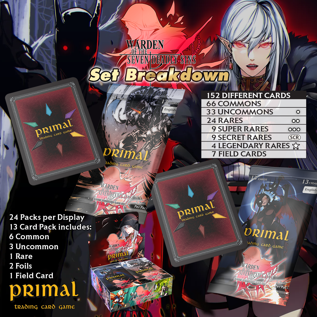7 deadly sins booster box The Seven Pack SilverAndCards It adopts a simple and casual game system with a low barrier of entry Primal TCG Warden of the